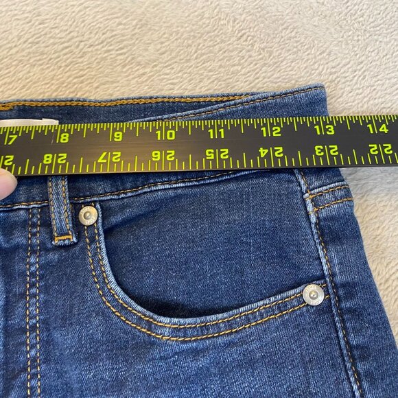 Loft Womens Jeans 26/2P High-Rise Skinny Stretch Blue Denim Dark Wash Casual - Picture 6 of 15